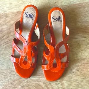 Sofft Leather Orange sandals